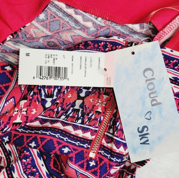 Cloud Sky Women's Summer Multi Print Mini Dress Women's Size M - Picture 4 of 7